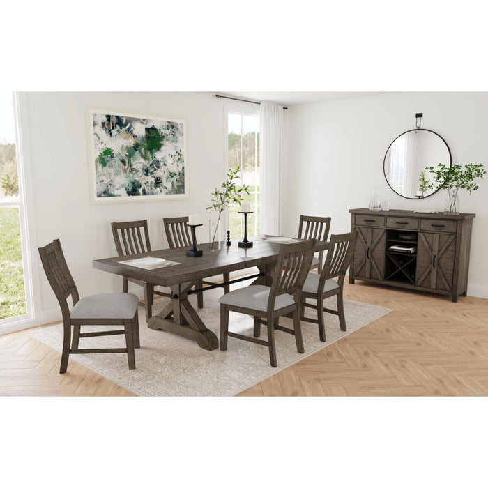 Yellowstone Dining Table with 2x12" Leaves in Medium Brown