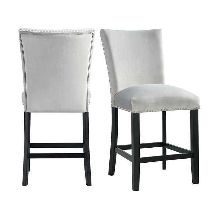 Elements International Francesca Counter Height Side Chair (Set of 2) in Grey image