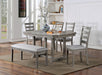 Laquila Dining Table Set Bench - Furniture House (VA)