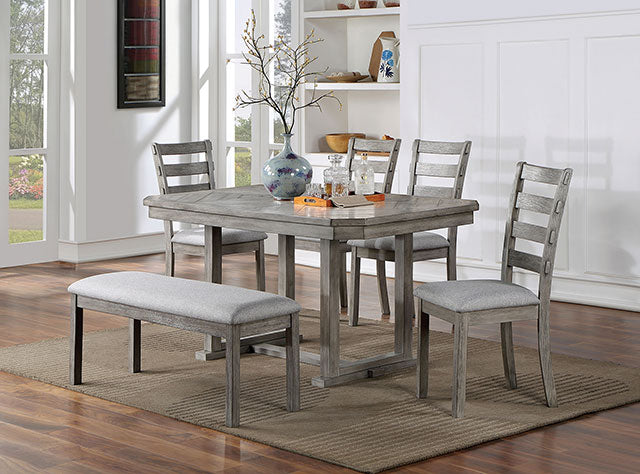 Laquila Dining Table Set Bench - Furniture House (VA)