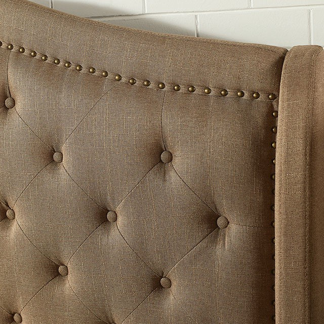 Carly Cal.King, E.King, Full, & Queen Bed Grey & Brown - Furniture House (VA)