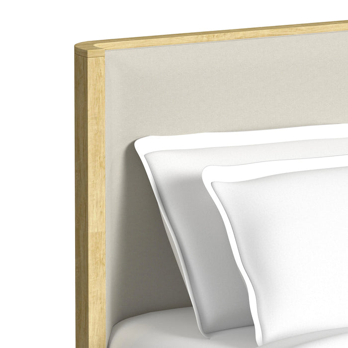 Sylvie UPH Bedroom Set with White Fabric