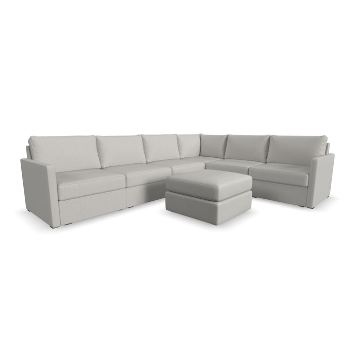 Flex 6-Seat Sectional with Narrow Arm and Ottoman - Furniture House (VA)