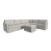 Flex 6-Seat Sectional with Narrow Arm and Ottoman - Furniture House (VA)
