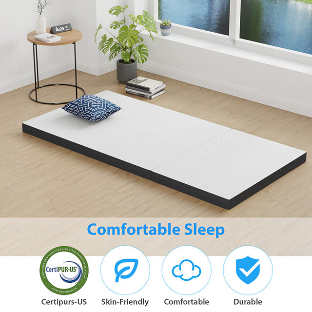 Hollyhock 4" Twin Tri-Fold Memory Foam Topper