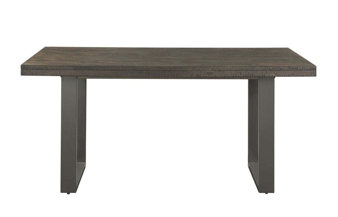 Elements International Sawyer Rectangular Dining Table in Smokey Dark Ash
