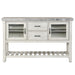 Steve Silver Canova Gray Marble Top Server in Cathedral White - Furniture House (VA)