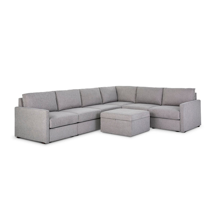 Flex 6-Seat Sectional with Narrow Arm and Storage Ottoman - 5000003380 - Furniture House (VA)
