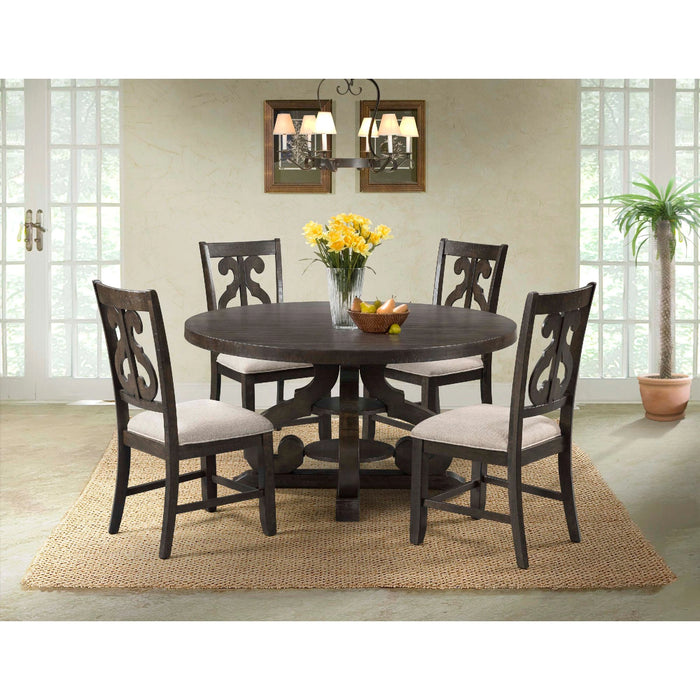 Stone Round Dining Set-Round Table & Chairs