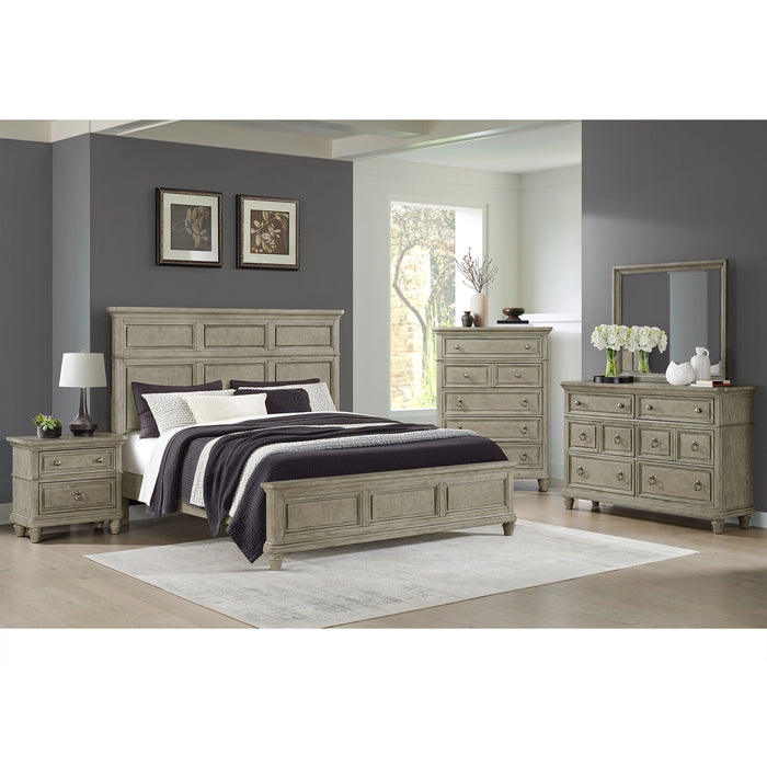Whit-Ash Panel Bedroom Set in Light Grey
