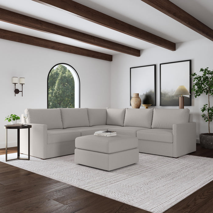 Flex 5-Seat Sectional with Narrow Arm and Ottoman - Furniture House (VA)