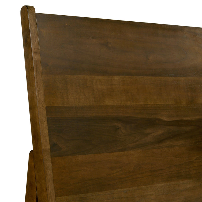 Malibu Bedroom Set with 2 Nightstands in Walnut