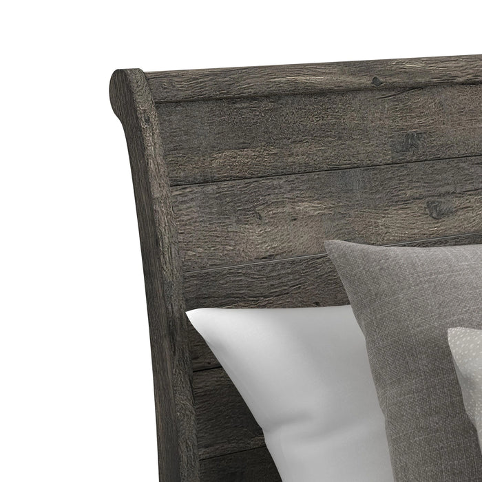 Park Ridge Sleigh Storage Bedroom Set in Charcoal