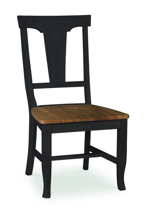 John Thomas Vista Panel Back Side Chair in Hickory / Coal image