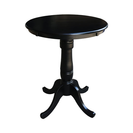John Thomas Dining Essentials 30'' Pedestal Table in Black image