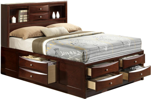 Elements International Emily King Storage Bed in Espresso Lacquer image