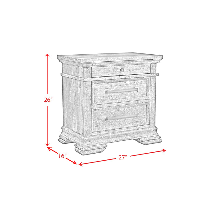 Park Ridge Bedroom Set with 2 Nightstands in Charcoal