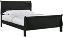 Elements International Louis Philippe Queen Panel Bed in Black image