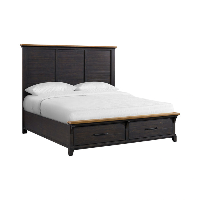 Montrose Storage Bed in Espresso & Brown