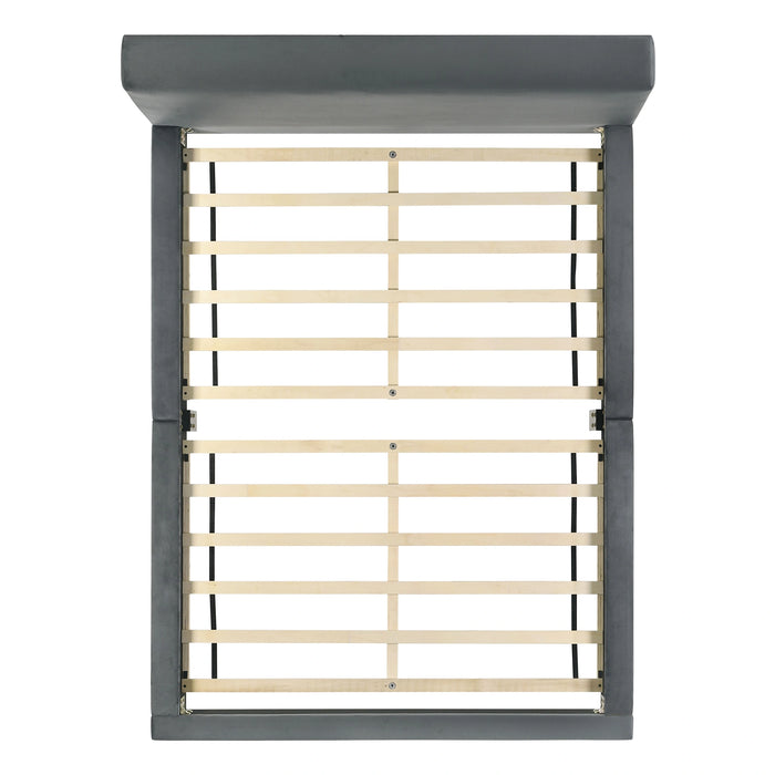 Brookhaven UPH Bed in Grey Velvet
