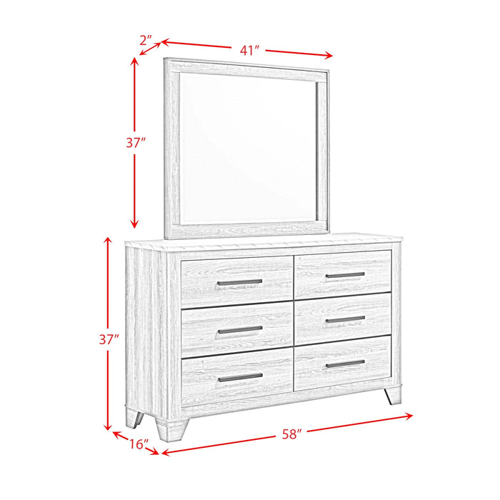 Caro Dresser and Mirror Set in Natural