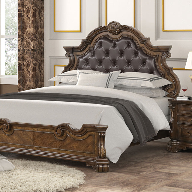 Leovanni 4 Pc Queen Bedroom Set Brown - Furniture House (VA)