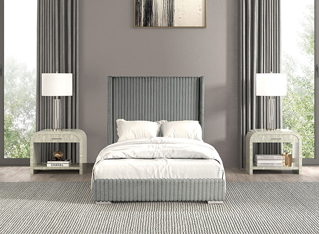 Cadwell E.King, Queen, & Full Bed White, Gray, & Black - Furniture House (VA)