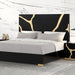 Goldsberg E.King & Queen Bed Grey & Pink - Furniture House (VA)