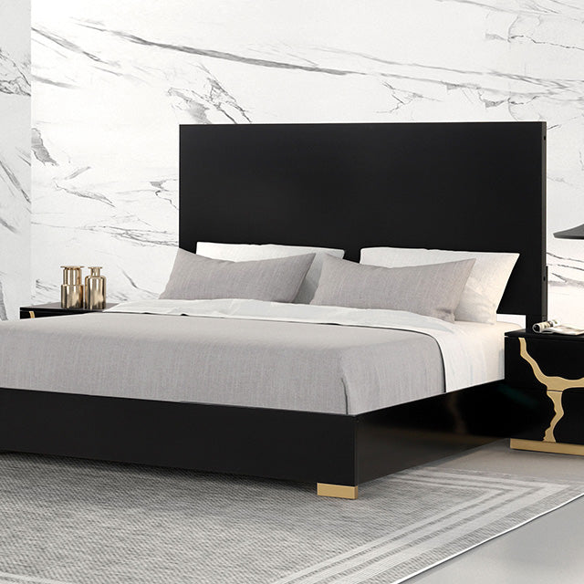 Goldsberg E.King & Queen Bed Grey & Pink - Furniture House (VA)