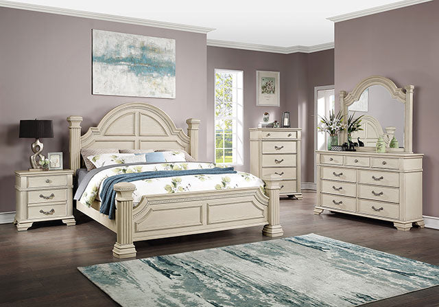 Pamphilos 4 & 5 Piece Queen Bedroom Set Gray & White - Furniture House (VA)