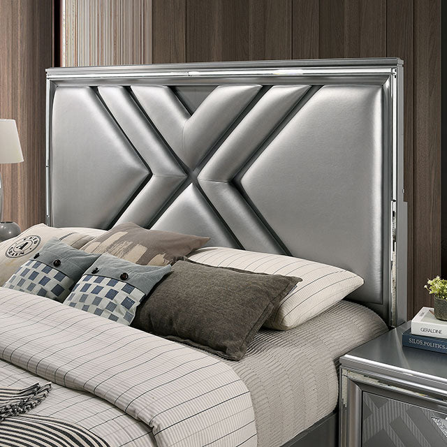Emmeline 4 & 5 Piece Queen Bedroom Set Gray & White - Furniture House (VA)