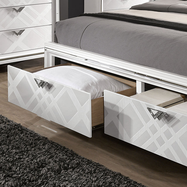Emmeline 4 & 5 Piece Queen Bedroom Set Gray & White - Furniture House (VA)