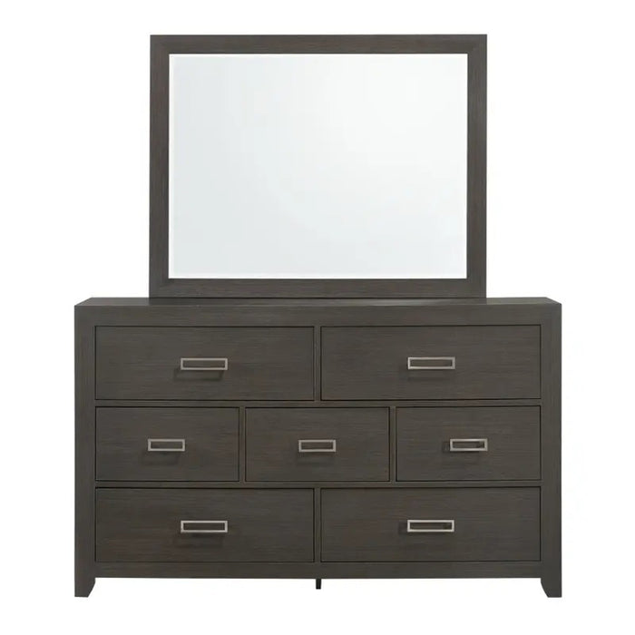 Elements International Sasha Mirror in Charcoal