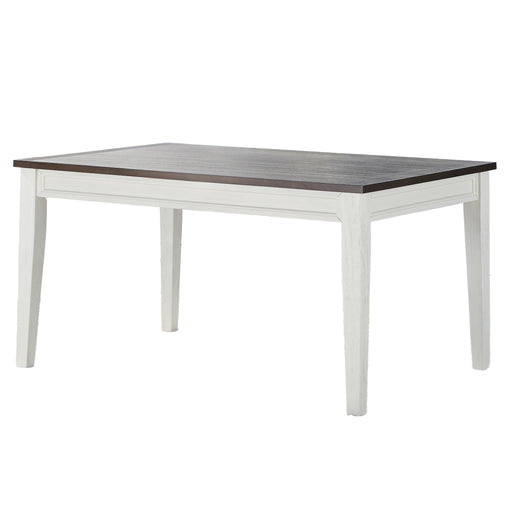 Steve Silver Caylie Dining Table in Two-tone Ivory and Driftwood - Furniture House (VA)