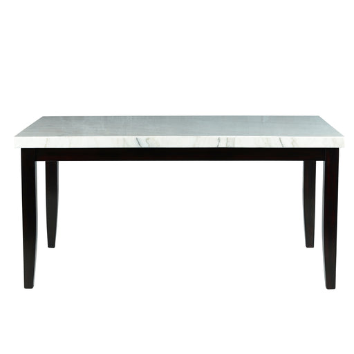 Steve Silver Westby White Marble Top Dining Table in Ebony Wood - Furniture House (VA)