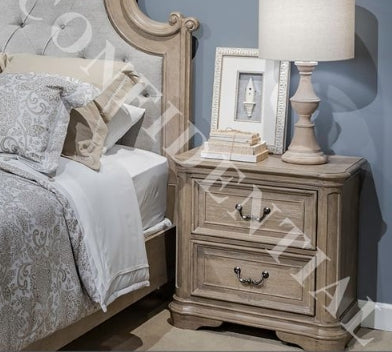 Liberty Furniture Magnolia Manor II 2 Drawer Nightstand in Weathered Bisque image