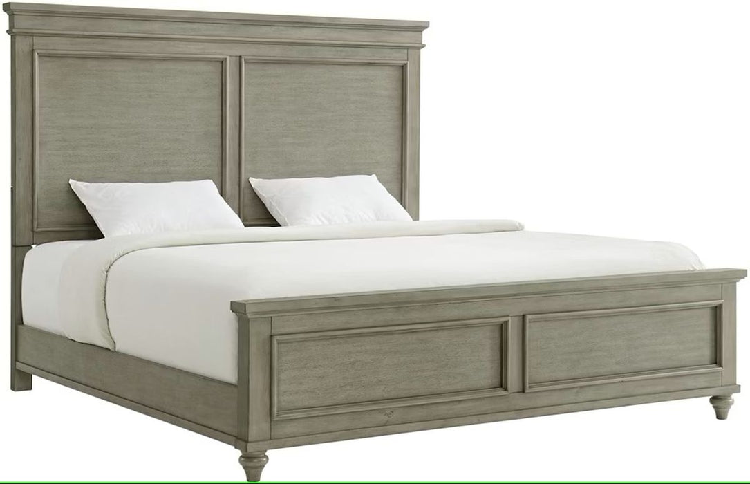 Elements International Kendari Queen Panel Bed in Grey image