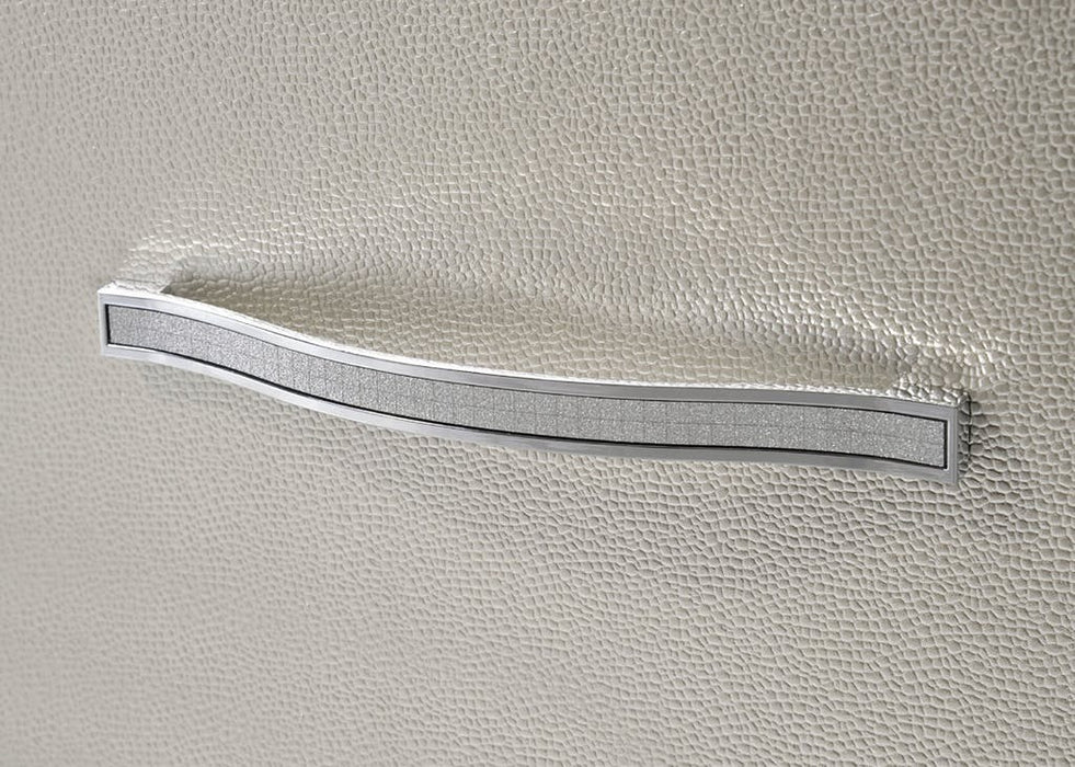 Elements International Platinum Night Stand in Golden Champagne