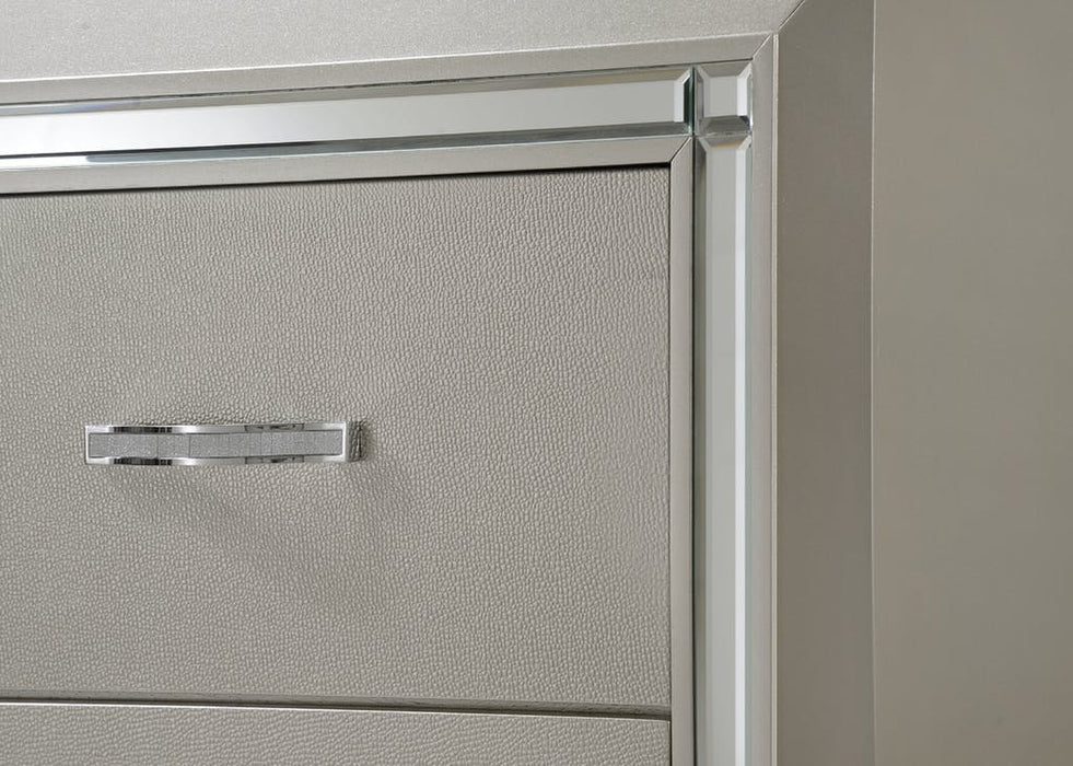 Elements International Platinum Night Stand in Golden Champagne