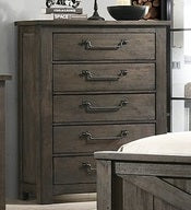 Elements International Maverick 5 Drawer Chest in Dark Brown image