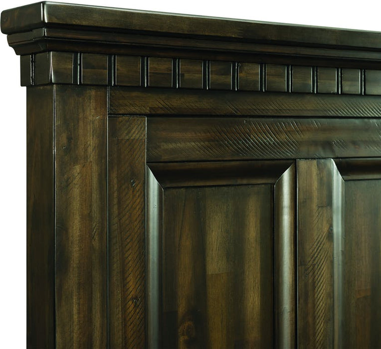 Elements International McCabe Queen Storage Bed in Distressed Lacquer