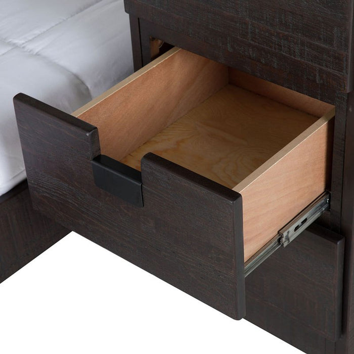 Elements International Vista Twin over Twin Super Loft Bed with Desk and Bookcase in Brown