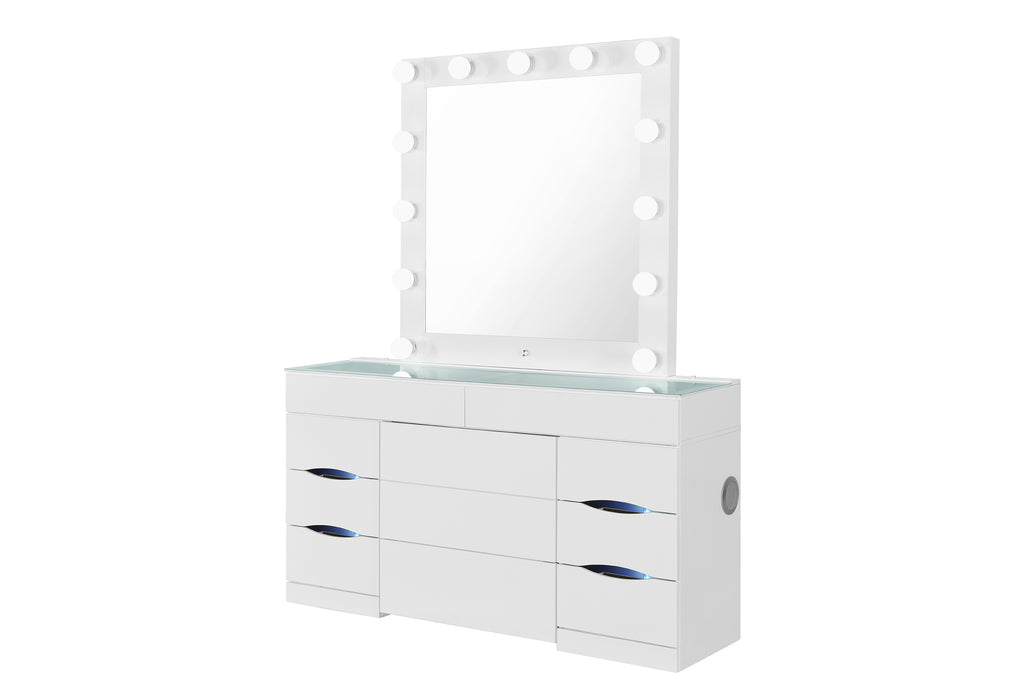 ELLA WHITE VANITY WITH SPEAKER - Furniture House (VA)