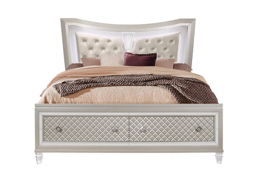 PARIS CHAMPAGNE KING BED WITH LED - Furniture House (VA)