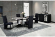 D12 DINING TABLE AND 8 D12 BLACK DINING CHAIRS - Furniture House (VA)