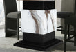 D12 BAR TABLE AND 4 D12 BROWN BAR STOOLS - Furniture House (VA)