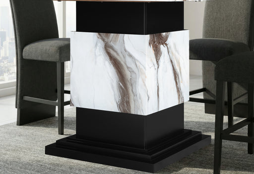 D12 BAR TABLE AND 4 D12 BROWN BAR STOOLS - Furniture House (VA)