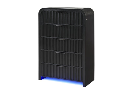 BECKETT WHT/BLK CHEST W/ LED - Furniture House (VA)