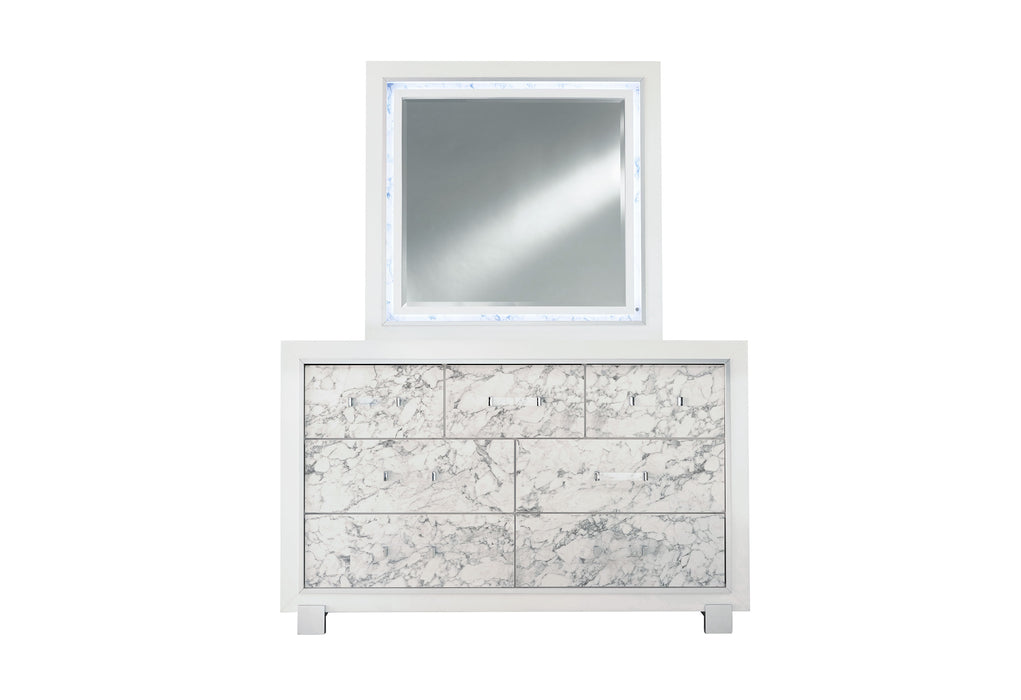 SANTORINI WHITE QUEEN BED GROUP - Furniture House (VA)
