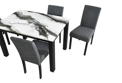 D8032DT PANDA DINING TABLE & D9026DC BLK DINING CHAIR - Furniture House (VA)